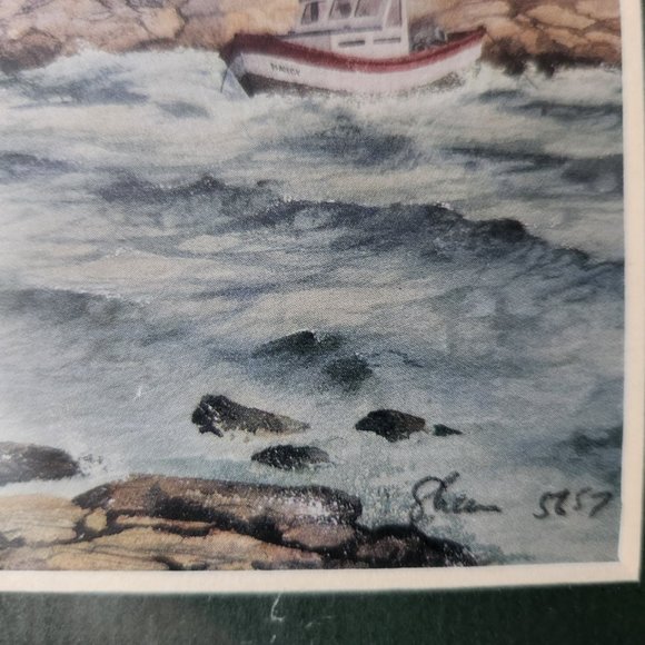 Cuckolds, Maine Signed Lighthouse Print by Mark Sherman - Picture 5 of 6